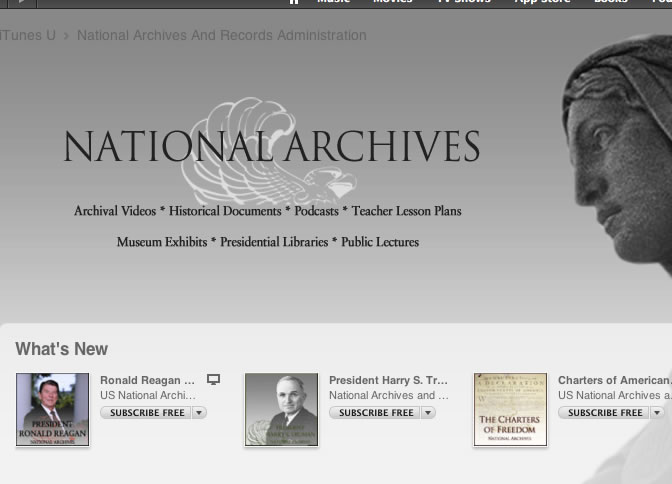 National Archives Now on iTunes 2011_09_nationalarchives