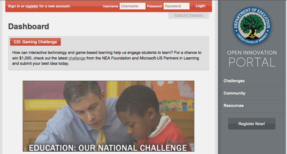 Department of Education’s Open Innovation Portal 2012_01_edinno