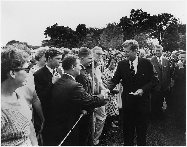 President Kennedy Greets Peace Corps Volunteers on the White House South Lawn. 2012_01_johnkennedy